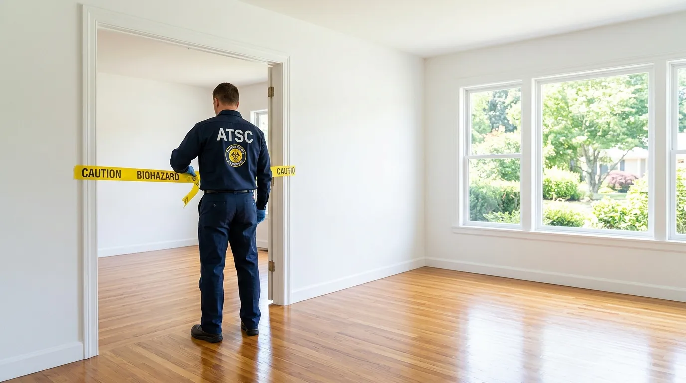 Certified biohazard cleanup crew performing Crime Scene Cleanup in Morrow